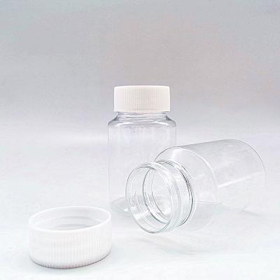 China 30ml 50ml 80ml PET Recyclable Wide Width Eco-friendly Clear Mouth Plastic Medicine Packer Bottle for sale