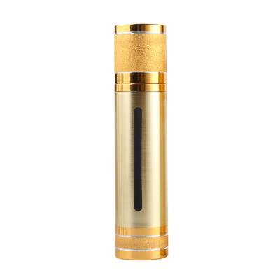 China Recyclable Gold Sprayer Bottle 15ml 30ml 50ml Silver Black Airless Pump Bottle Eco - Friendly for sale