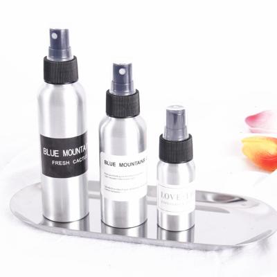 China Personal Care 30ml 50ml 100ml 150ml 200ml 250ml Empty Black Aluminum Aluminum Mist Bottle With Sprayer for sale