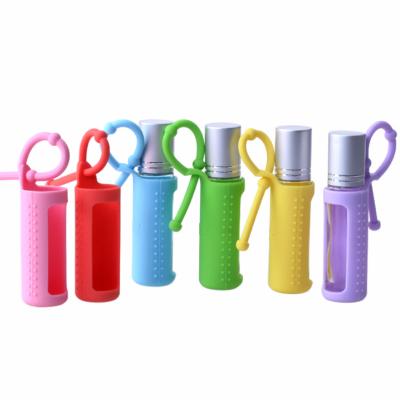 China Eco - Friendly Recyclable Silicone Protective Essential Oil Bottle Roll On Bottle Silicone Case for sale