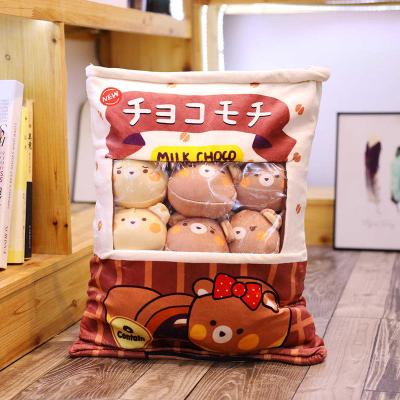 China Memory Snack Bag Pillow Doll Flamingo Penguin Stuffed Cat Girl Gift for sale