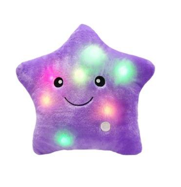 China Memory Night Creative Luminescent Lights LED Plush Toy Bedroom Decoration Plush Star Shaped Tiles for sale