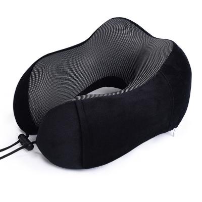 China Anti-static Fabric Anti-static U-shaped Magnetic Cervical Spine Travel Pillow Protector Cotton Memory Car Memory Flat Pillow for sale