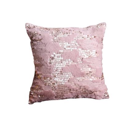 China Anti-Static Nordic Single Sided Double Sided Sequin Plush Amazon Home Furniture Living Room Sofa Cushion Pillow Cover Customized for sale