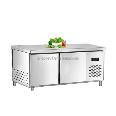 China Hotel Commercial Stainless Steel Food Industry Refrigerator Two Doors Upright Fridge And 2 Door Freezer for sale