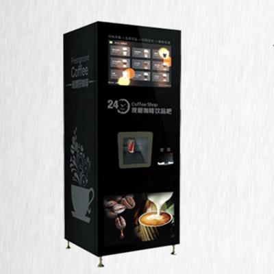 China 64*70*184cm Fully Automatic Commercial Coffee Machine Desktop Coffee Burner Machine Coin Coffee Vending Machine for sale