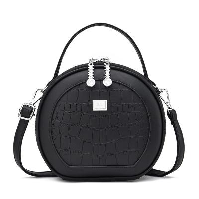 China Hot Sale Fashion Trendy Stone Pattern PU Leather Cross - Round Body Bag Purse For Women for sale