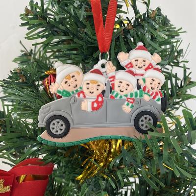 China Wholesale Christmas Tree Ornament DIY Santa Pvc Car Decoration Christmas Pendant Ornaments for sale