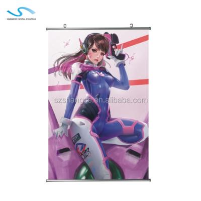 China Hot Sale Anime Hanging Wall Hanging Roll Products With Aluminum Rods for sale