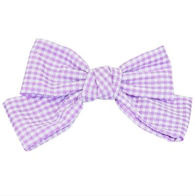 China Wholesale Fashionable Hair Band DALLIS Korean Women Shape Hair Accessories Hair Clips Butterfly Check Wrinkle Plaid Bowknot Hair Claws for sale