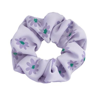 China Fashionable DALLIS scrunchies 2021 wholesale oversized high quality shiny small lace flower hair accessories hair scrunchies for girls for sale