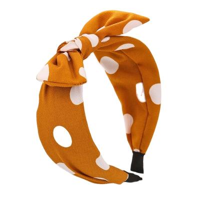 China Cute Polka Dot Hair Accessories Wholesale Dot Hair Band Girl Heart Hair Band DALLIS New Style Large Fashionable Bow Tie Polka Dot Hair Band for sale