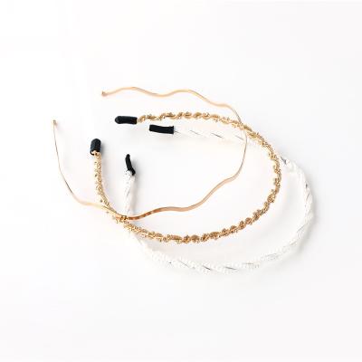 China Fashionable Hair Band Pearls Women Stylish Headwear Hairband Cute Bear Ear Hair Circle Framing For Girls Headband Sold In Combination for sale