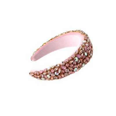 China European and American wind Nepal jewelry fashion colorful diamonds fashion hair band full of new rhinestone fashion women's hair band drop shape for sale