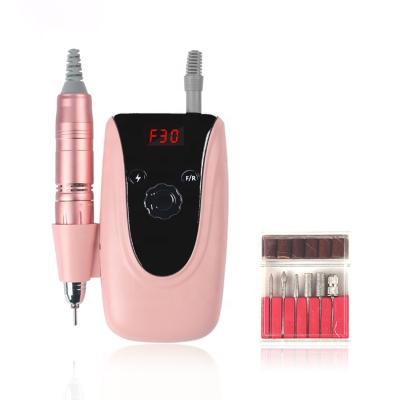 China Amazon Hot Selling High Speed ​​Manicure Polished Pen Style Nail Drill Machine Portable Nail Polish Tool 30000 RPM Refill Machine for sale