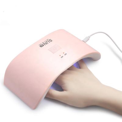 China Portable Led UV Sensor LED Phototherapy Lamp 24W Nail Art Beauty SUN9X Nail Lamp UBS Interface Smart Nail Dryer Curing Lamp for sale