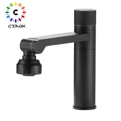 China Metered Faucets Free Rotation Black Faucets Mixers Basin Taps Kitchen Faucets Single Handle Bathroom Sink Faucet for sale