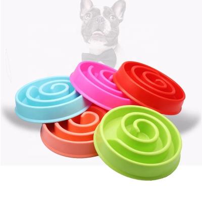 China Relay Pet Stocked Product Supplies Dog Slow Feeding Feeding Bowls Feeder Bowls Anti Glutton Flat Engulfing For Small Medium Dogs Cat Puppy for sale