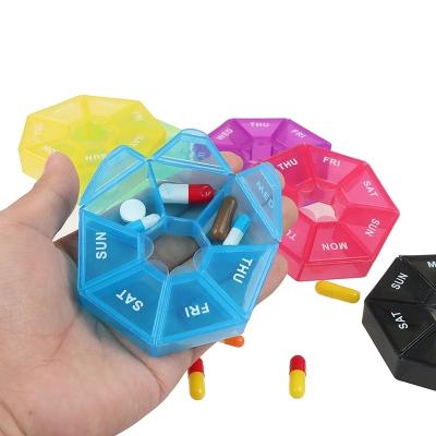 China Same As Picture Relay 7 Days Week Pill Box Case Organizer Grids Tablet Medicine Dispenser Holder For Personal Health Care for sale