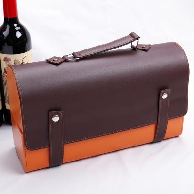 China Only Recyclable Customized PU Leather Wine Box For Gift Box For Any Holiday for sale