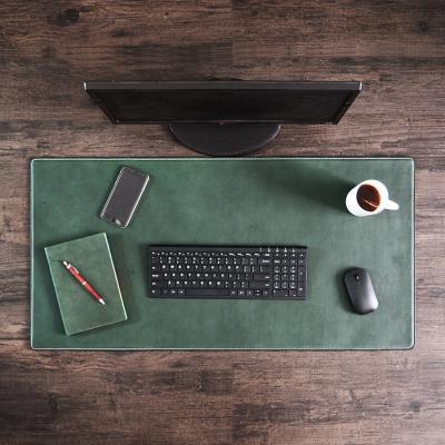 China Hot Selling PVC PU Leather Internet Bar Use Big Size PU Cowhide Table Desk Pad Mouse Pad And Pad Mat for sale