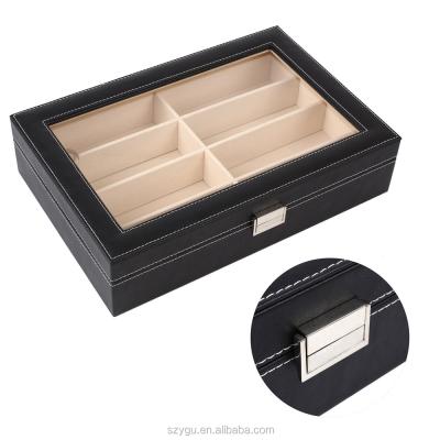 China Sunglasses Storage Box For Travel Shenzhen Supplier Leather Product Glass Case Package Box Folded Sunglasses Storage Box Case for sale