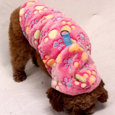 China Pawprint Sustainable Cozy Cozy Dog Pajamas Cheap Small Dog Clothes With Hoodie Doggie Sweater Pet Clothes for sale