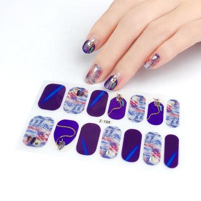 China New Customized Design Eco-friendly Colorful 3D Nail Foil Stickers Nails Art Stickers for sale