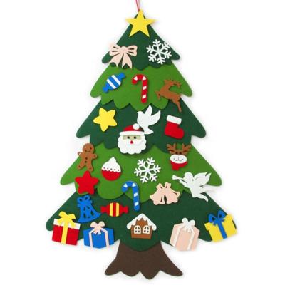 China Chirstmas Decor High Quality Christmas Decoration Ornaments DIY Felt Christmas Tree For Kids for sale