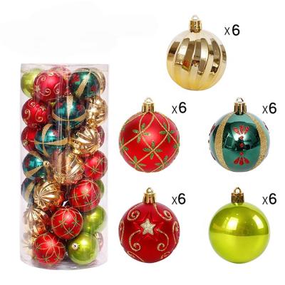 China Eco-Friendly Custom Design Customized Hollow Sphere Plastic Christmas Bauble Ball Ornaments for sale