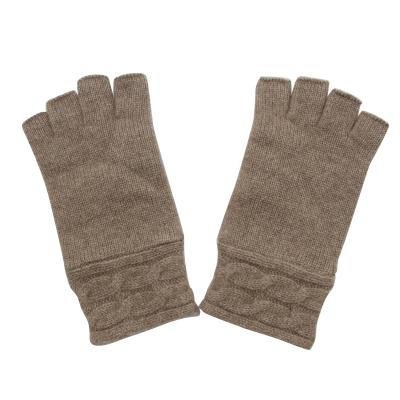 China Factory Factory Women Winter Gloves Comfortable Custom Made Woolen Semi Fingerless Warm Cashmere Elegant Gloves for sale