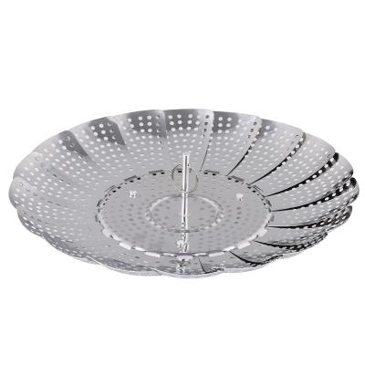 China Sustainable Vegetable Stainless Steel Steamer Basket for sale