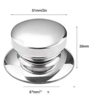 China Viable Kitchen Replacement Knob Handle 6 Pieces Stainless Steel Pan Lid Knob Glass Lid Handle for sale