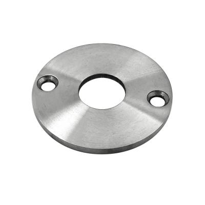 China Stainless Steel Top Exterior Disc Components Handrail Baseplate with Three Holes for sale