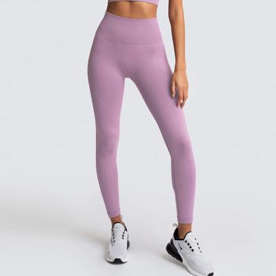 China High Waisted Breathable Recycled Leggings Comfort Workout Running Seamless Yoga Set Sport Gym Exercising Leggings for sale