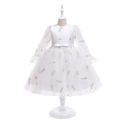 China Anti-wrinkle girls dress children's piano performance clothes flower girl princess skirt Autumn And Winter Style Pompous for sale