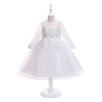 China 2021 Anti-wrinkle High Quality Girls Dress Princess Children's Bridesmaids Runway Show Fall Wedding Dress for sale