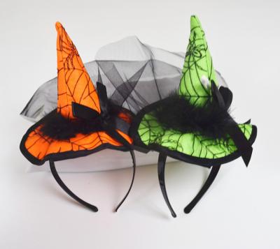 China Vintage Vintage Halloween Witch Hat Women Hair Circle Fancy Halloween Party Hair Accessories for sale