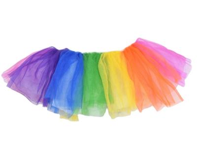 China New Breathable Multicolor Handmade Children Rainbow Dancing Handmade TUTU Skirt Fluffy Cash Merchandise for sale