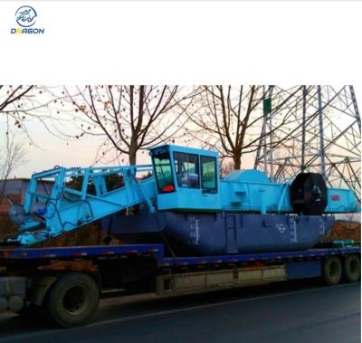 China Widely Used Aquatic Weed Collect Garbage Boat With Rear Conveyor for sale