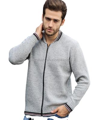 China 2018 Men's Zipper Anti-pilling Long Sleeve Coat Man Cotton Jacket - Plain Color Knit Cardigan Sweater for sale