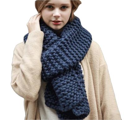 China Custom Plain Acrylic Knit Scarf Winter Muffler Ladies Long Scarf For Women for sale