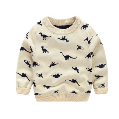 China Anti-pilling Autumn Intarsia Sweater , Kids Knitted Roundneck Long Sleeve Pullover Sweater for sale