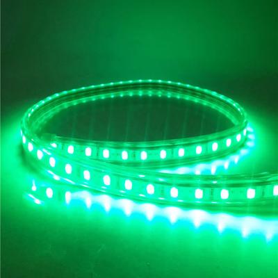 China Indoor and Outdoor 60 LEDs Per Meter 100m/roll LED Strip Light 220-240v Waterproof SMD 5050 RGB Flexible Led for sale