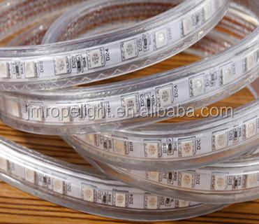 China Outdoor and indoor decoration RGB smd5050 changeable 10mm led flexible strip light 220v for sale