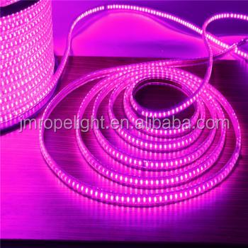 China Outdoor and indoor decoration 6mm smd3014 emitting pink violet 120leds led strip light for sale