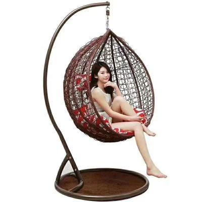 China Very Good Quality 2021 Most Popular Outdoor Water Drop Shaped Egg Steel Swing Hanging Chair Garden Furniture for sale