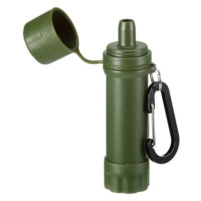 China Convenient Personal Water Filter Mini UF 1200L Camping Straw Outdoor Survival Kit Emergency Water Straw Filter 0.01 Micron for sale