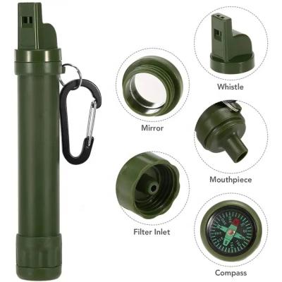 China Best Outdoor Emergency Survival Gear Convenient Camping Drinking Water Purification Filter Multifunctional Straw for sale