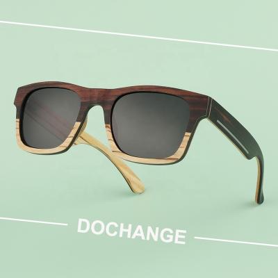 China High Quality Natural Eyewear Logo Fashion Custom Wholesale Carbon Floor Lens Sunglasses 2022 Multilayer Wood Skateboard Sunglasses Fashion for sale